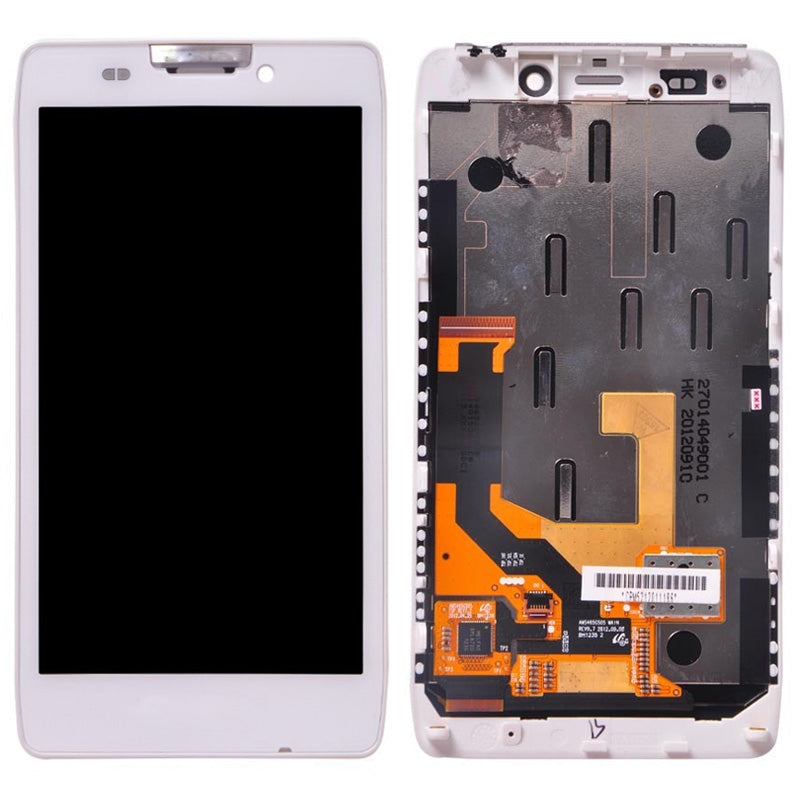 OEM LCD Screen for Motorola Droid Razr HD / XT926 / XT925 Digitizer Full Assembly with Frame(White)