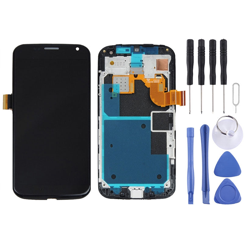 OEM LCD Screen for Motorola Moto X / XT1050 / XT1052 / XT1055 / XT1058 / XT1060 Digitizer Full Assembly with Frame(Black)