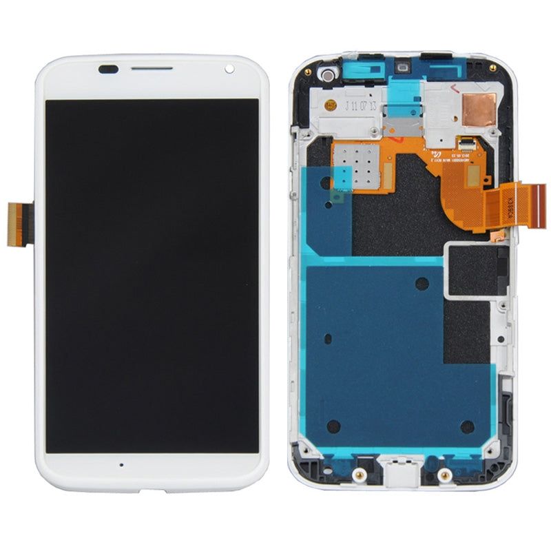 OEM LCD Screen for Motorola Moto X / XT1050 / XT1052 / XT1055 / XT1058 / XT1060 Digitizer Full Assembly with Frame(White)