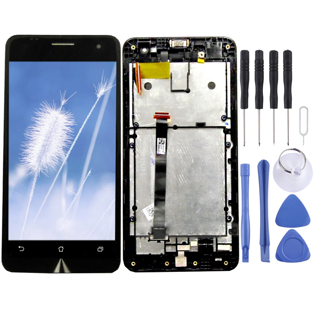 OEM LCD Screen for Asus Zenfone 5 / A501CG / A500CG Digitizer Full Assembly with Frame?Black)