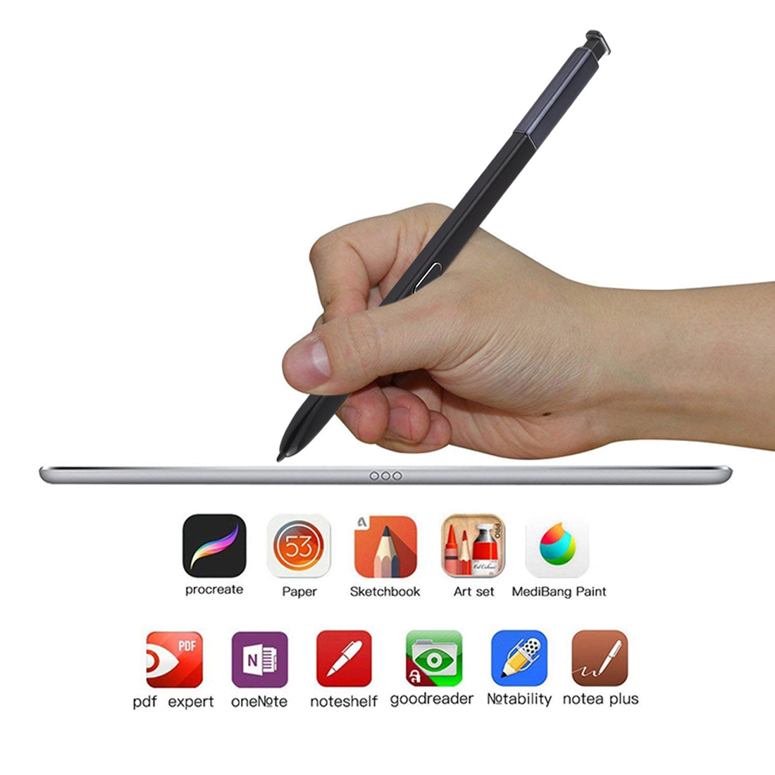 Portable High-Sensitive Stylus Pen without Bluetooth for Galaxy Note9(Black)