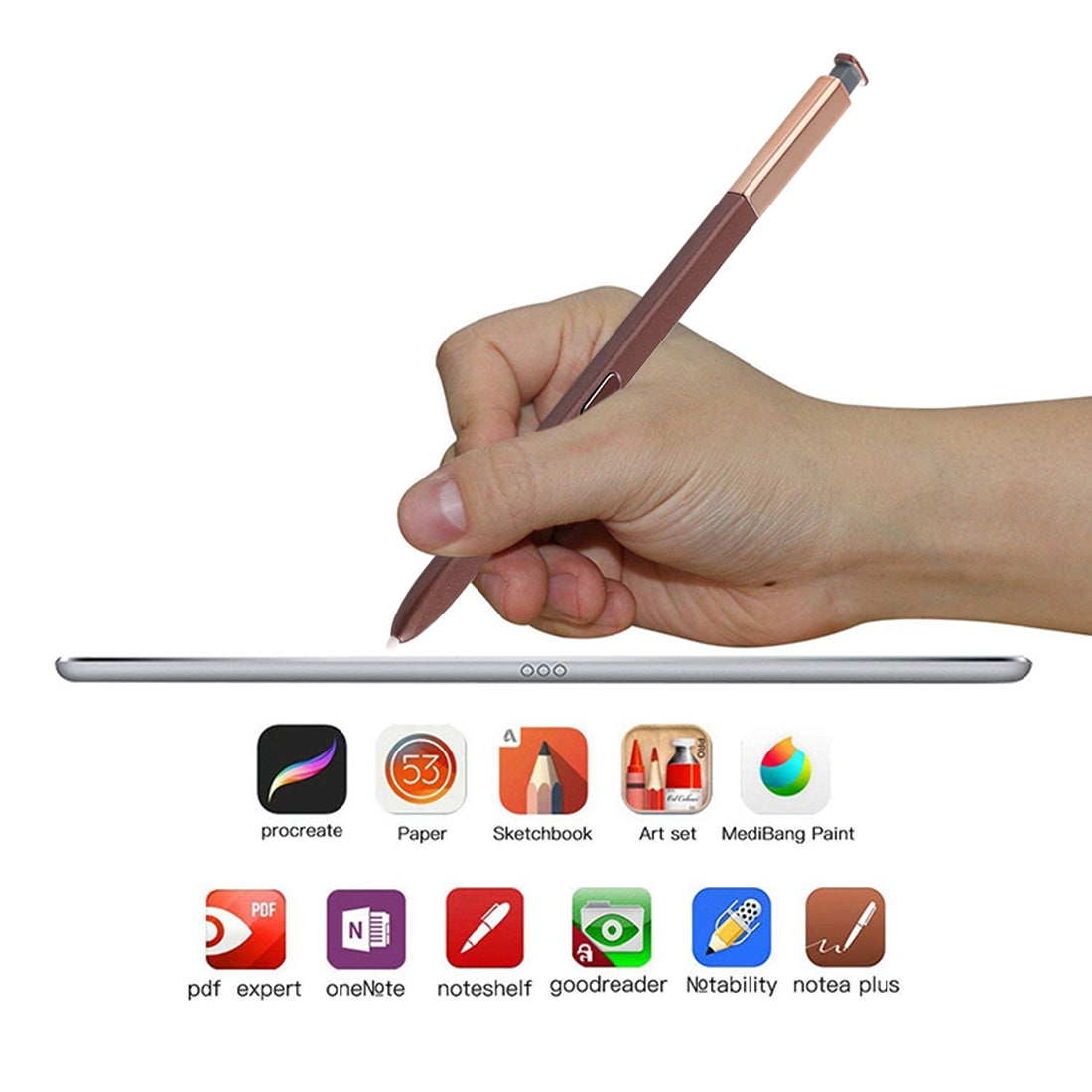 Portable High-Sensitive Stylus Pen without Bluetooth for Galaxy Note9(Brown)