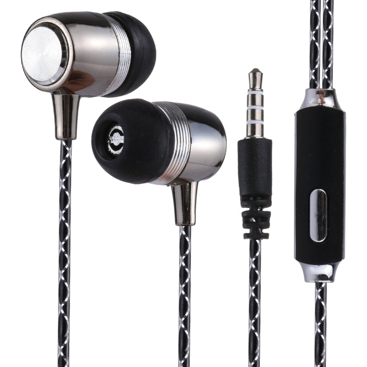 S2 Bass Stereo Sound Generally In-ear Wire Control Earphone with A Pair Earplug Cap
