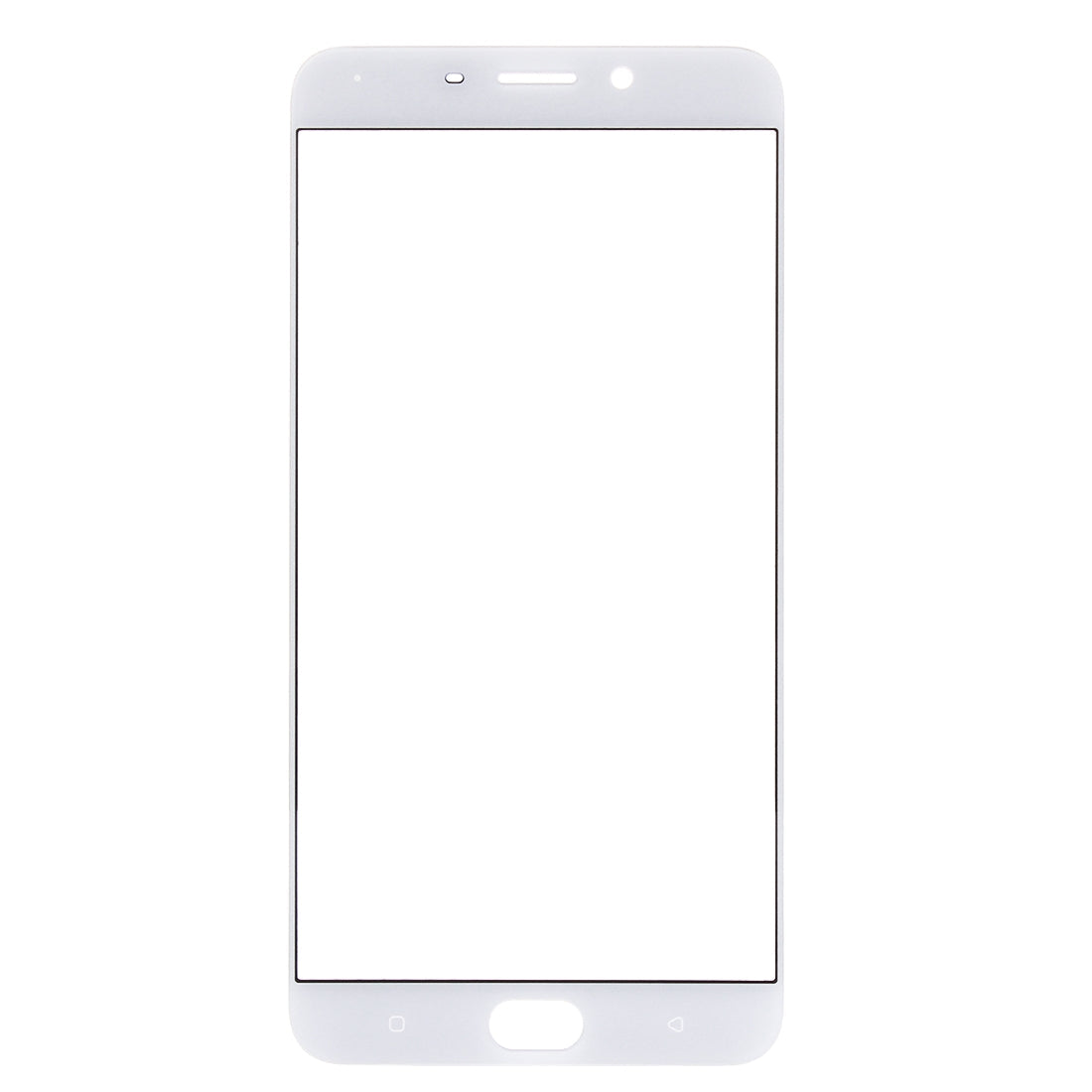 For OPPO R9 Plus Front Screen Outer Glass Lens (White)