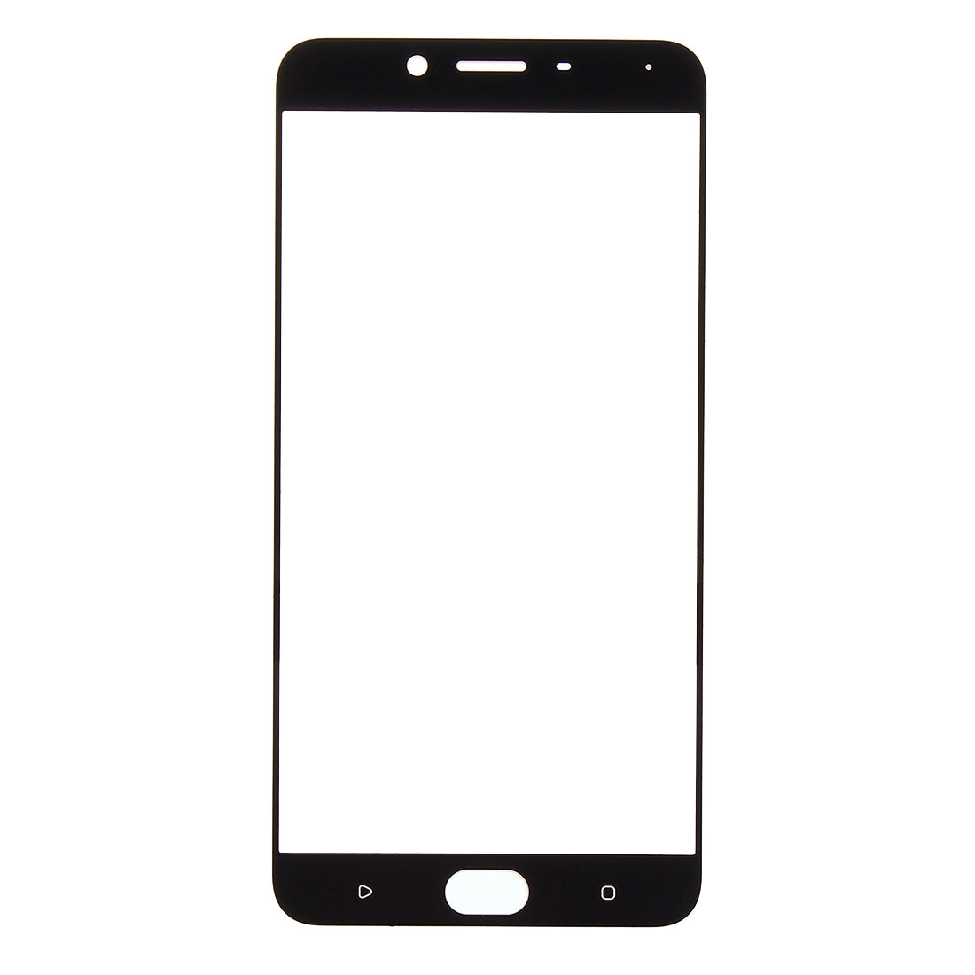For OPPO R9 Plus Front Screen Outer Glass Lens (White)