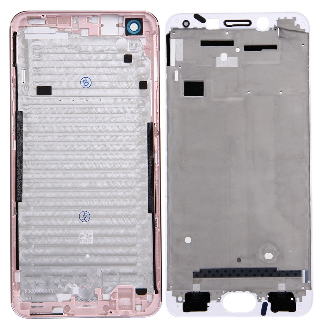 For OPPO R9 / F1 Plus Battery Back Cover + Front Housing LCD Frame Bezel Plate (Rose Gold)
