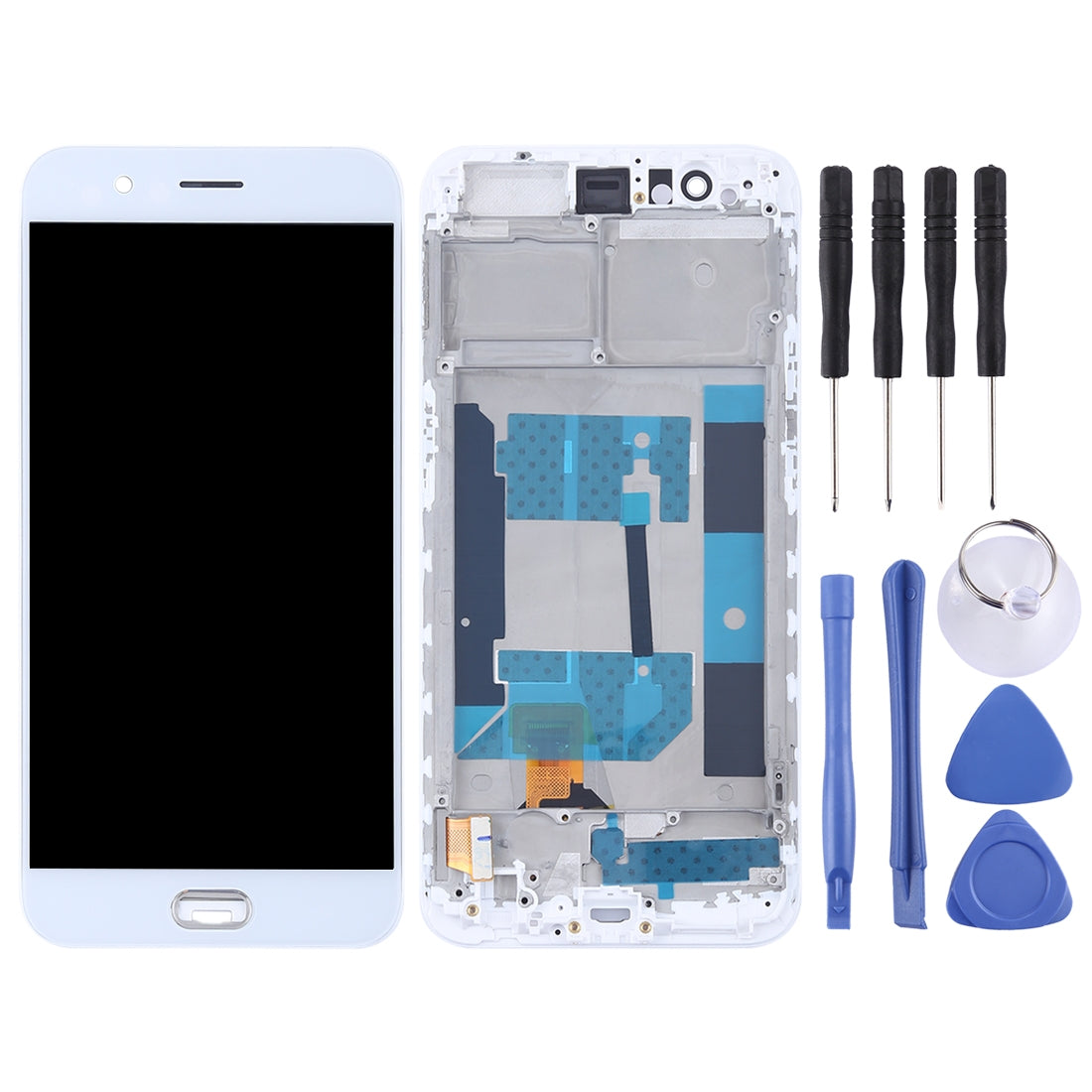TFT LCD Screen for OPPO R11 Digitizer Full Assembly with Frame(White)