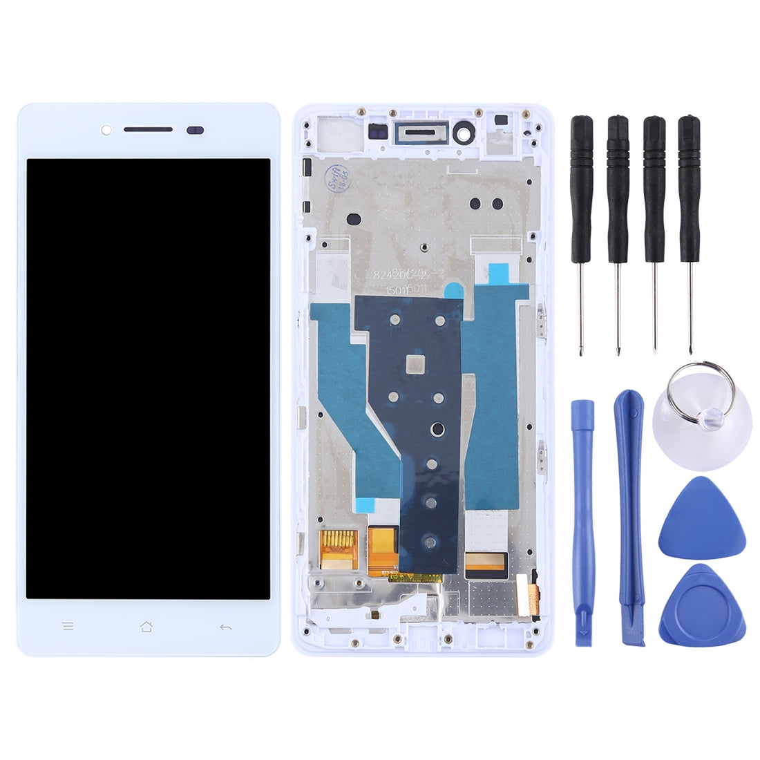 TFT LCD Screen for OPPO R7 Digitizer Full Assembly with Frame(White)