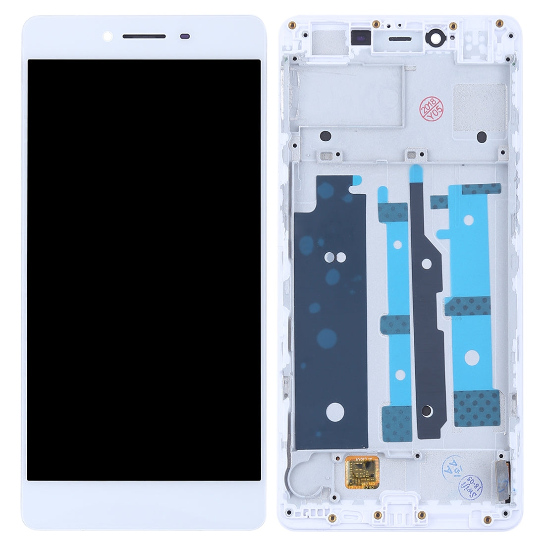 TFT LCD Screen for OPPO R7s Digitizer Full Assembly with Frame(White)