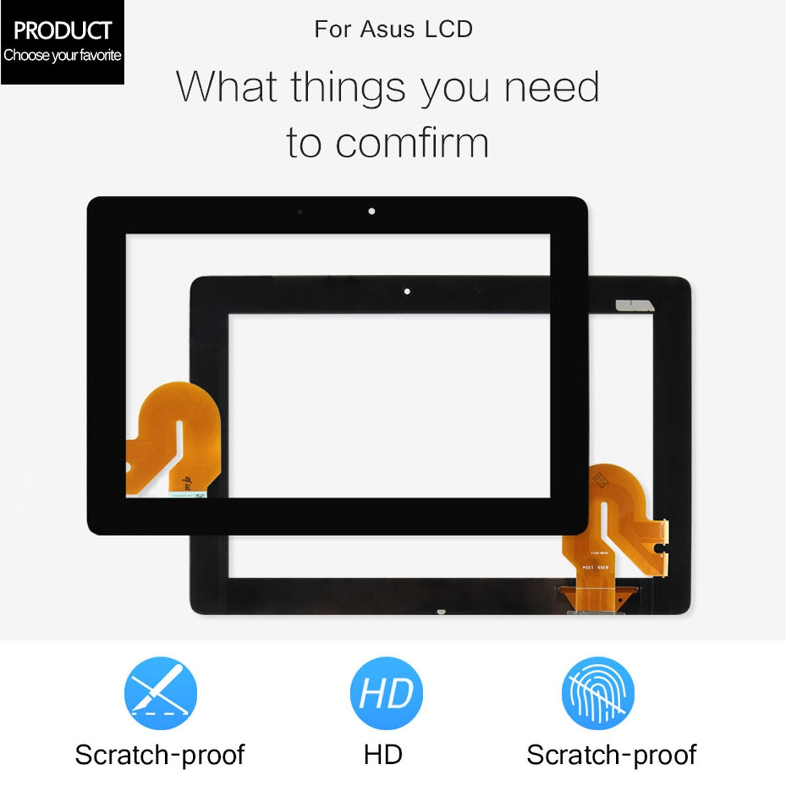 Touch Panel Digitizer for ASUS Pad MeMO FHD 10 / ME301 / ME302 / ME302C / ME302KL / K005 / 5449N / K00A(Black)