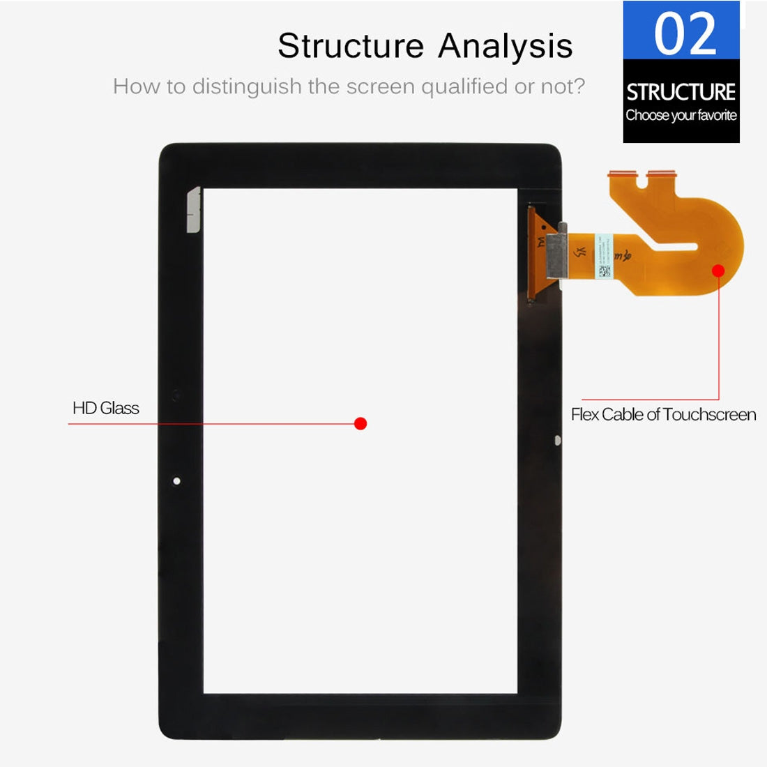 Touch Panel Digitizer for ASUS Pad MeMO FHD 10 / ME301 / ME302 / ME302C / ME302KL / K005 / 5449N / K00A(Black)