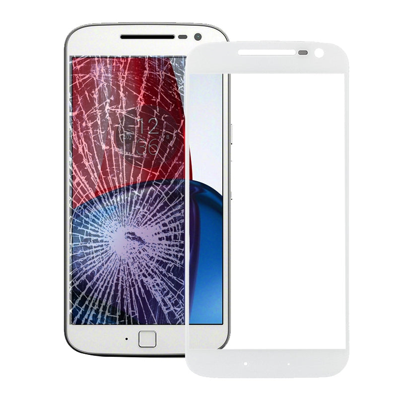 Front Screen Outer Glass Lens for Motorola Moto G4(White)