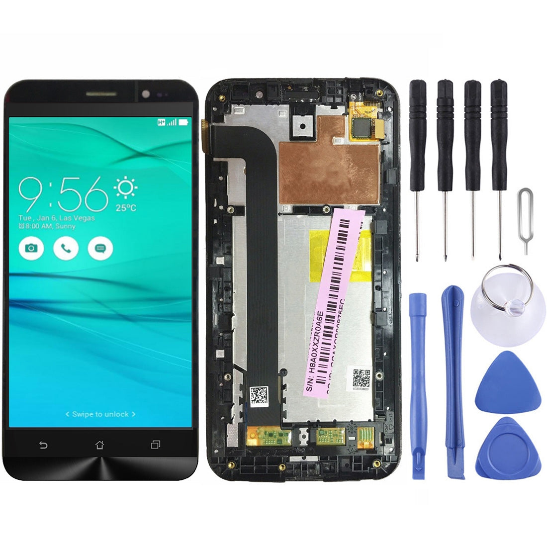 OEM LCD Screen for Asus Zenfone GO ZB552KL X007D Digitizer Full Assembly with Frame?Black)
