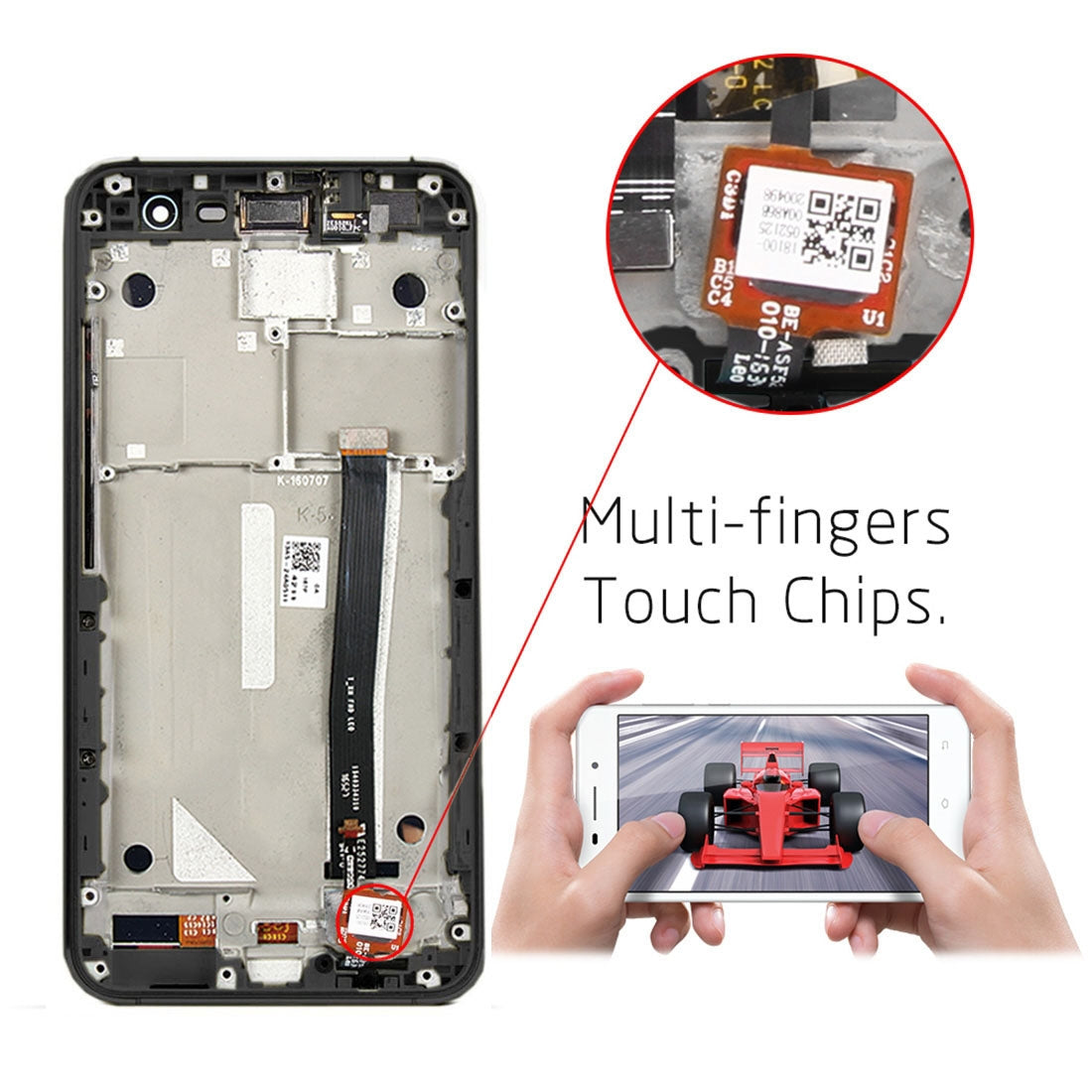 OEM LCD Screen for Asus ZenFone 3 ZE520KL Z017D Z017DA Z017DB Digitizer Full Assembly with Frame?Black)