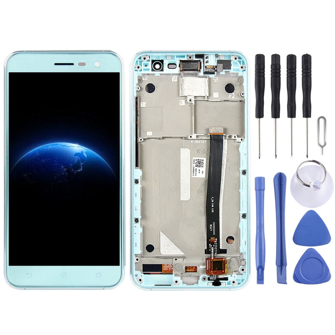 OEM LCD Screen for Asus ZenFone 3 ZE520KL Z017D Z017DA Z017DB Digitizer Full Assembly with Frame?Baby Blue)