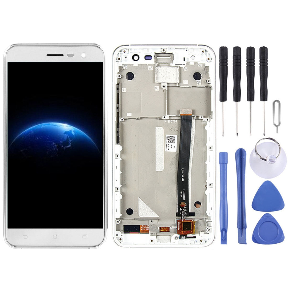 OEM LCD Screen for Asus ZenFone 3 ZE520KL Z017D Z017DA Z017DB Digitizer Full Assembly with Frame?White)