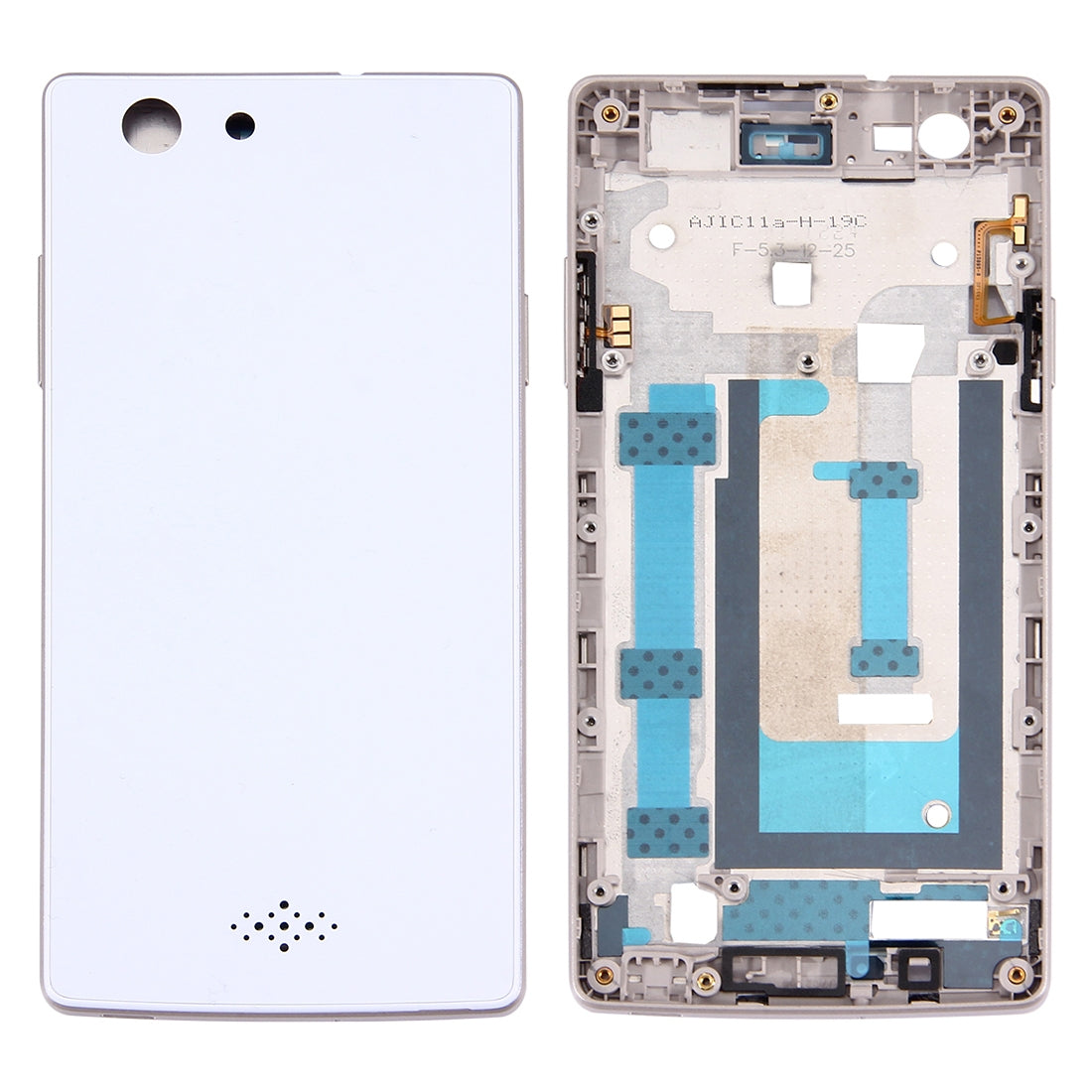 For OPPO A31 Battery Back Cover + Front Housing LCD Frame Bezel Plate (White)