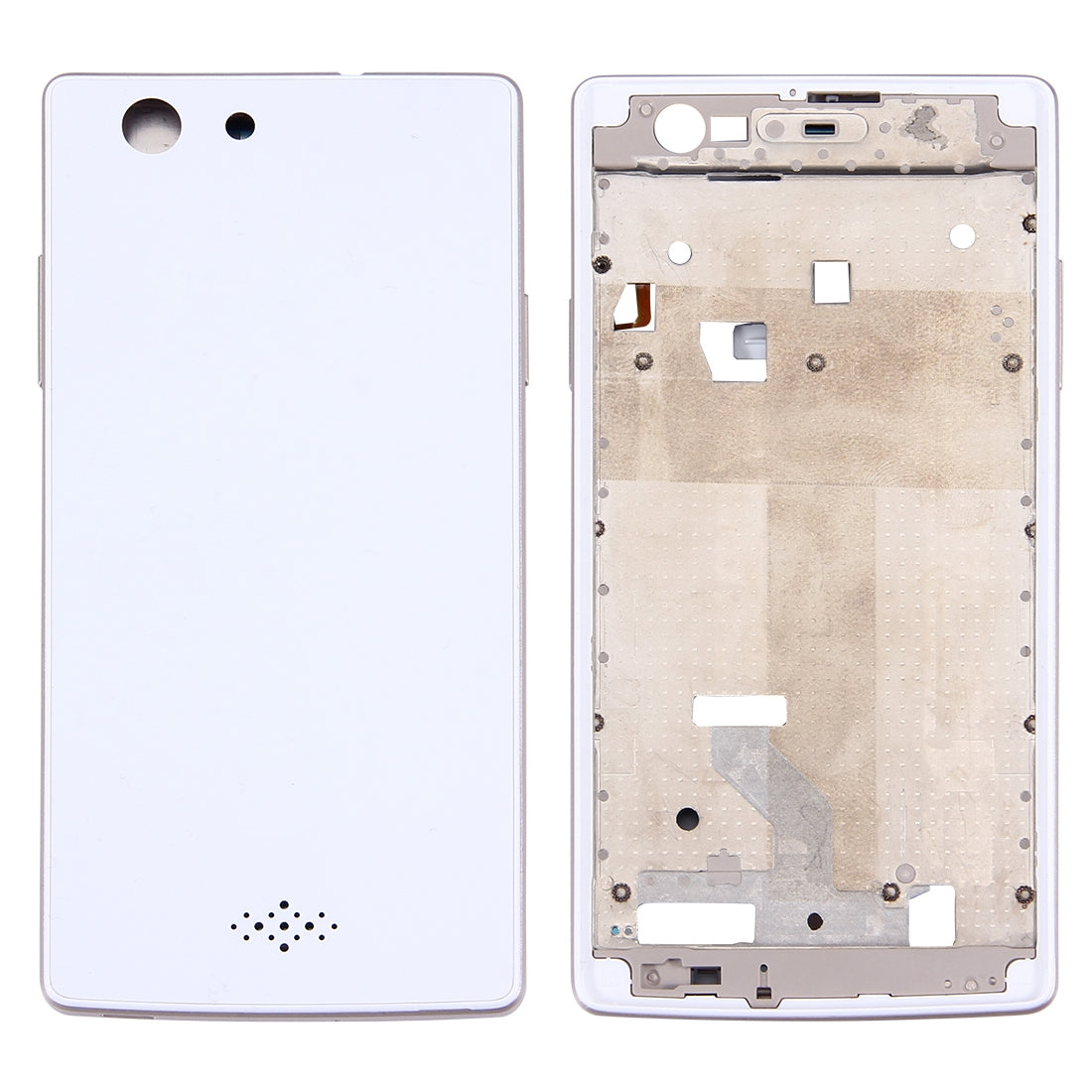 For OPPO A31 Battery Back Cover + Front Housing LCD Frame Bezel Plate (White)