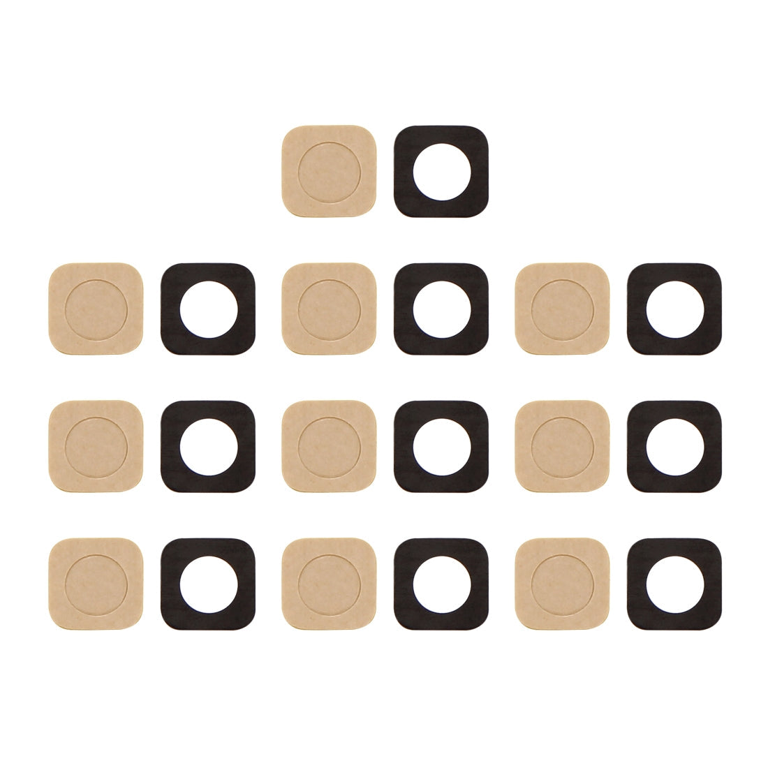 For Oppo A53 Back Camera Lens 10pcs (Black)