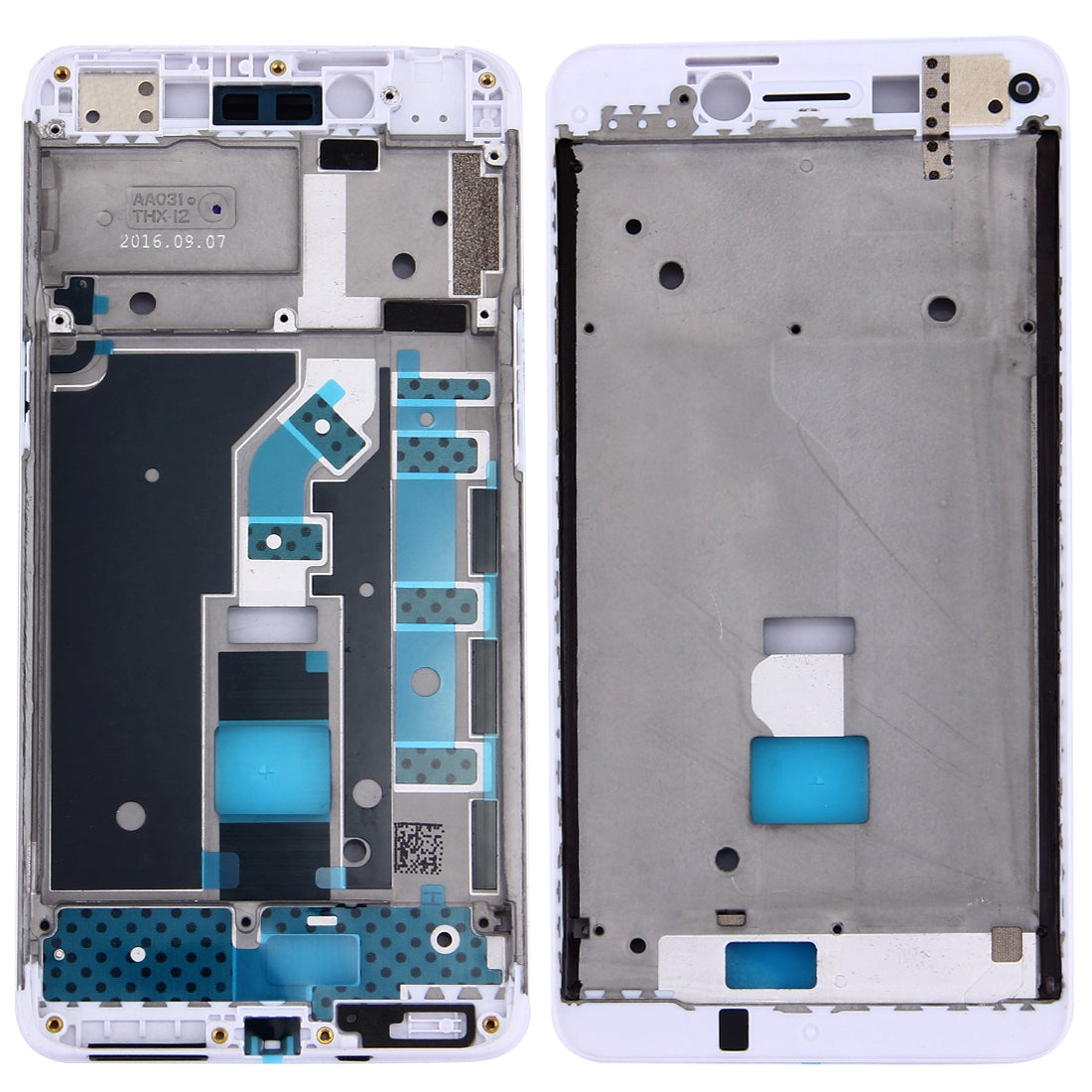 For OPPO A37 Front Housing LCD Frame Bezel Plate (White)