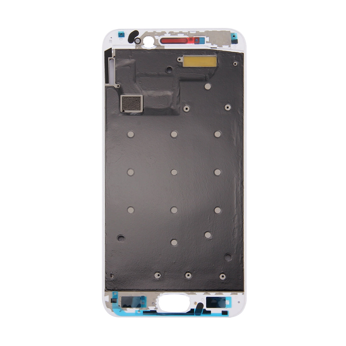 For OPPO R9s Front Housing LCD Frame Bezel Plate (White)