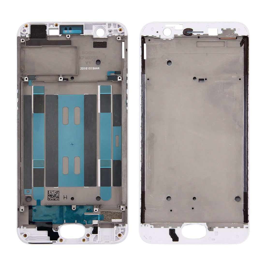 For OPPO A57 Front Housing LCD Frame Bezel Plate (White)