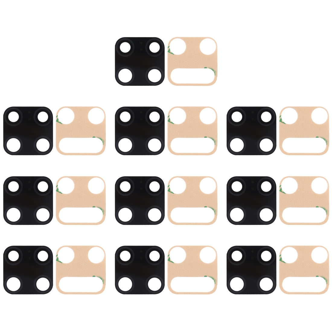 For Huawei Mate 20 Pro 10pcs Back Camera Lens with Adhesive