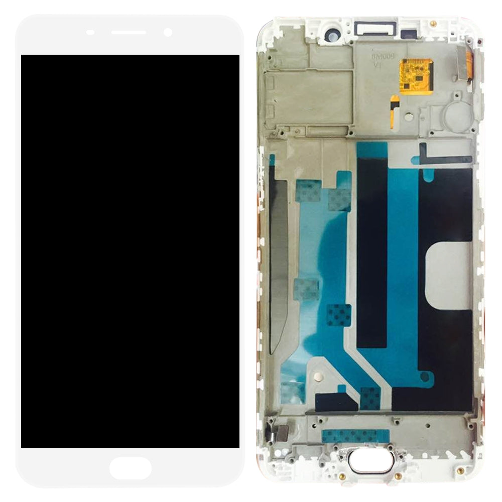 TFT LCD Screen for OPPO R9 Plus Digitizer Full Assembly with Frame (White)
