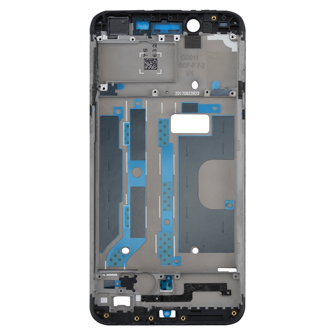 For OPPO A77 / F3 Front Housing LCD Frame Bezel Plate (Black)