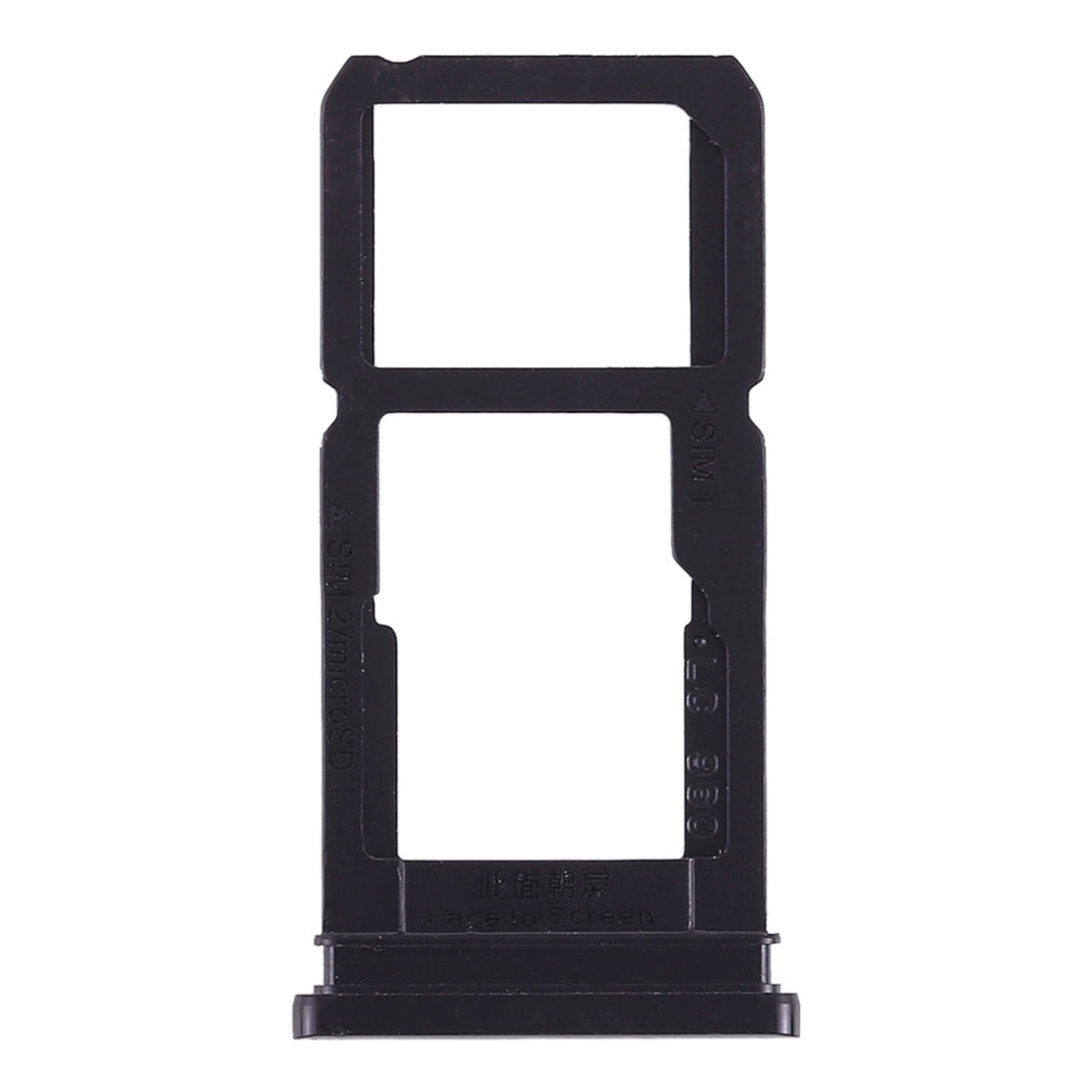 For OPPO R15 SIM Card Tray + SIM Card Tray / Micro SD Card Tray (Black)