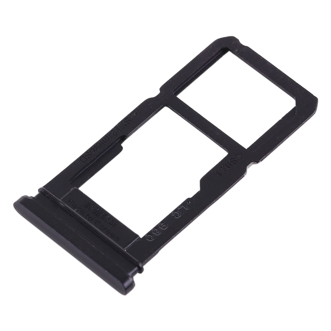 For OPPO R15 SIM Card Tray + SIM Card Tray / Micro SD Card Tray (Black)