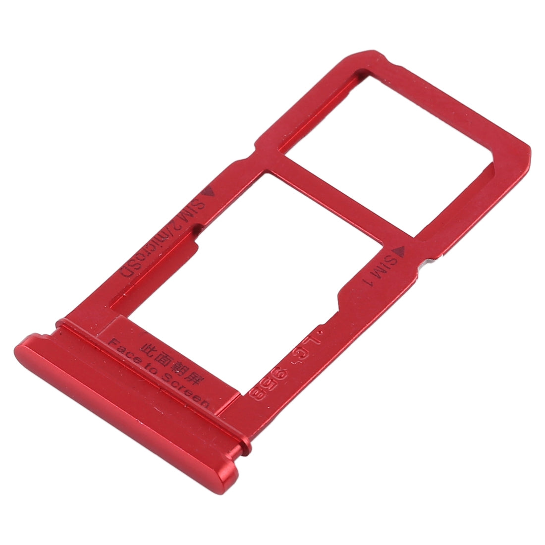 For OPPO R15 SIM Card Tray + SIM Card Tray / Micro SD Card Tray (Red)