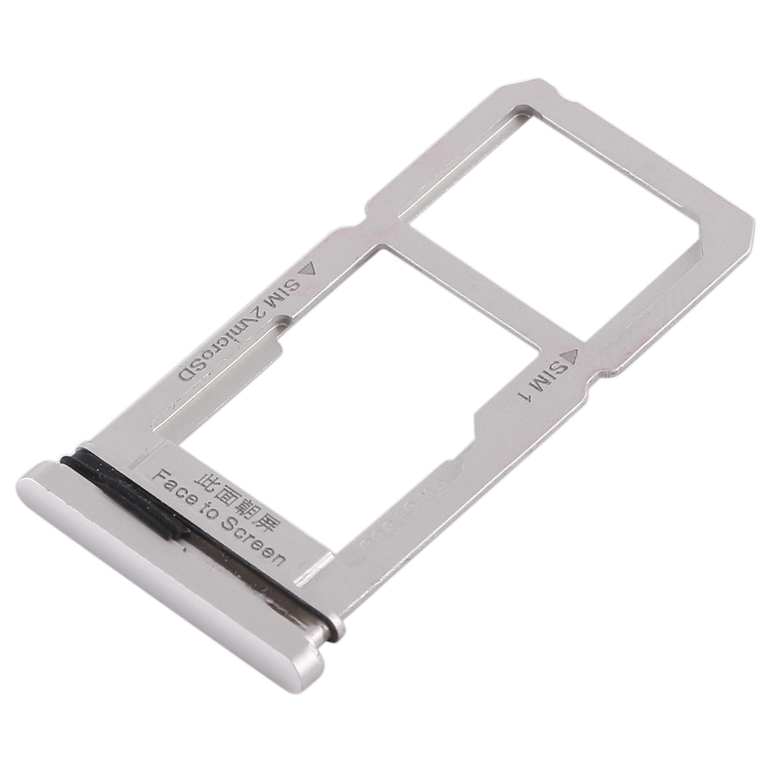 For OPPO R15 SIM Card Tray + SIM Card Tray / Micro SD Card Tray (Silver)