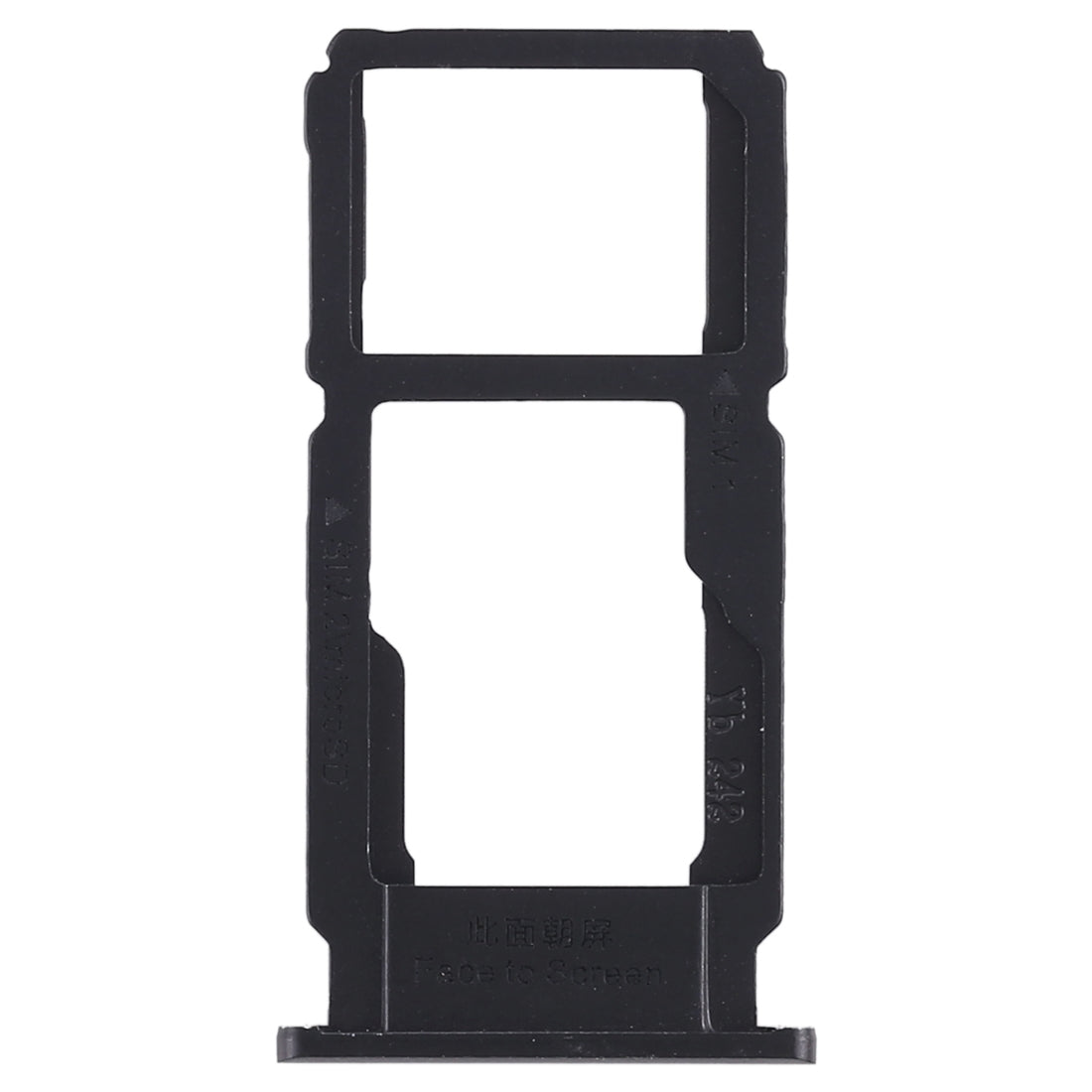 For OPPO R11 Plus SIM Card Tray + SIM Card Tray / Micro SD Card Tray (Black)