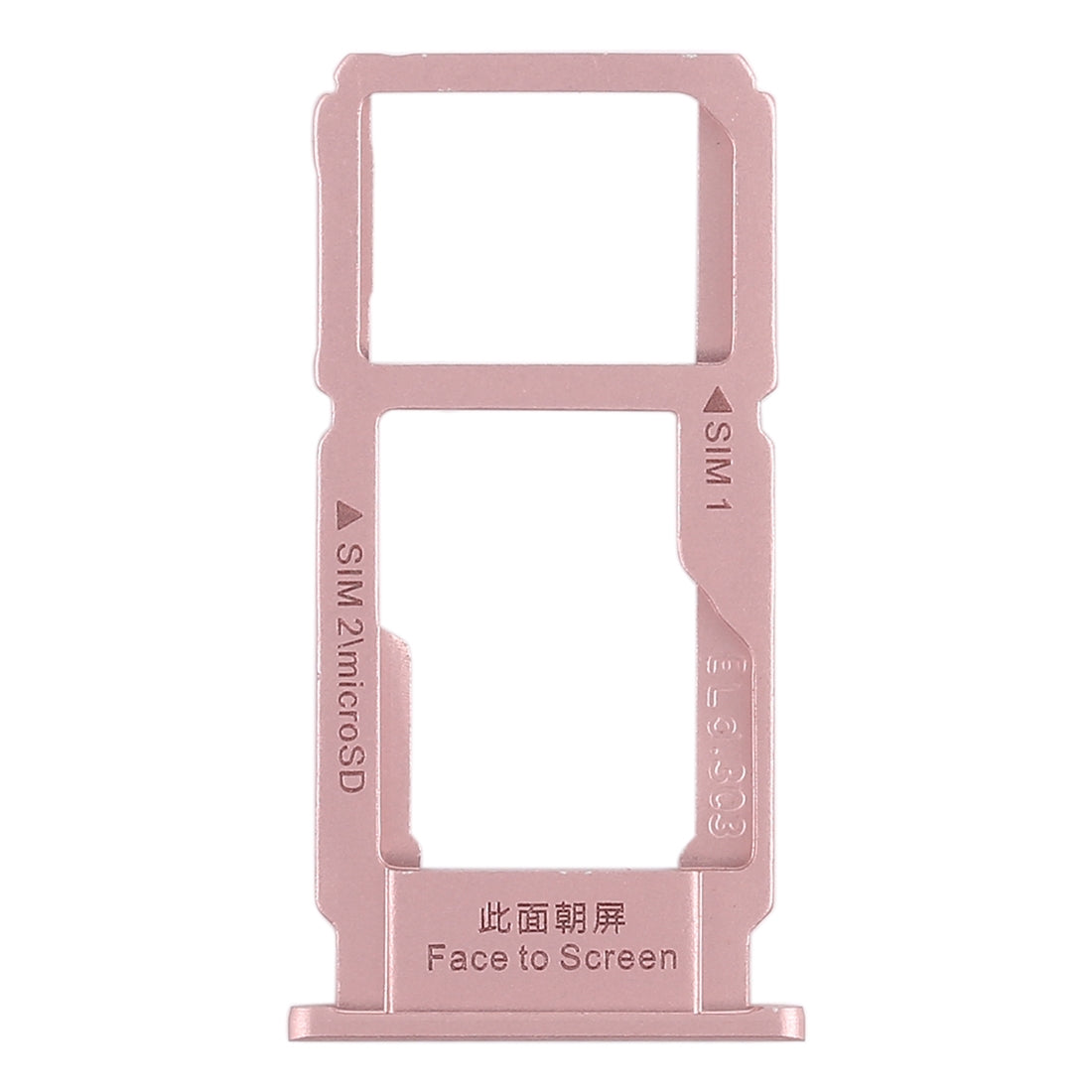 For OPPO R11 Plus SIM Card Tray + SIM Card Tray / Micro SD Card Tray (Rose Gold)