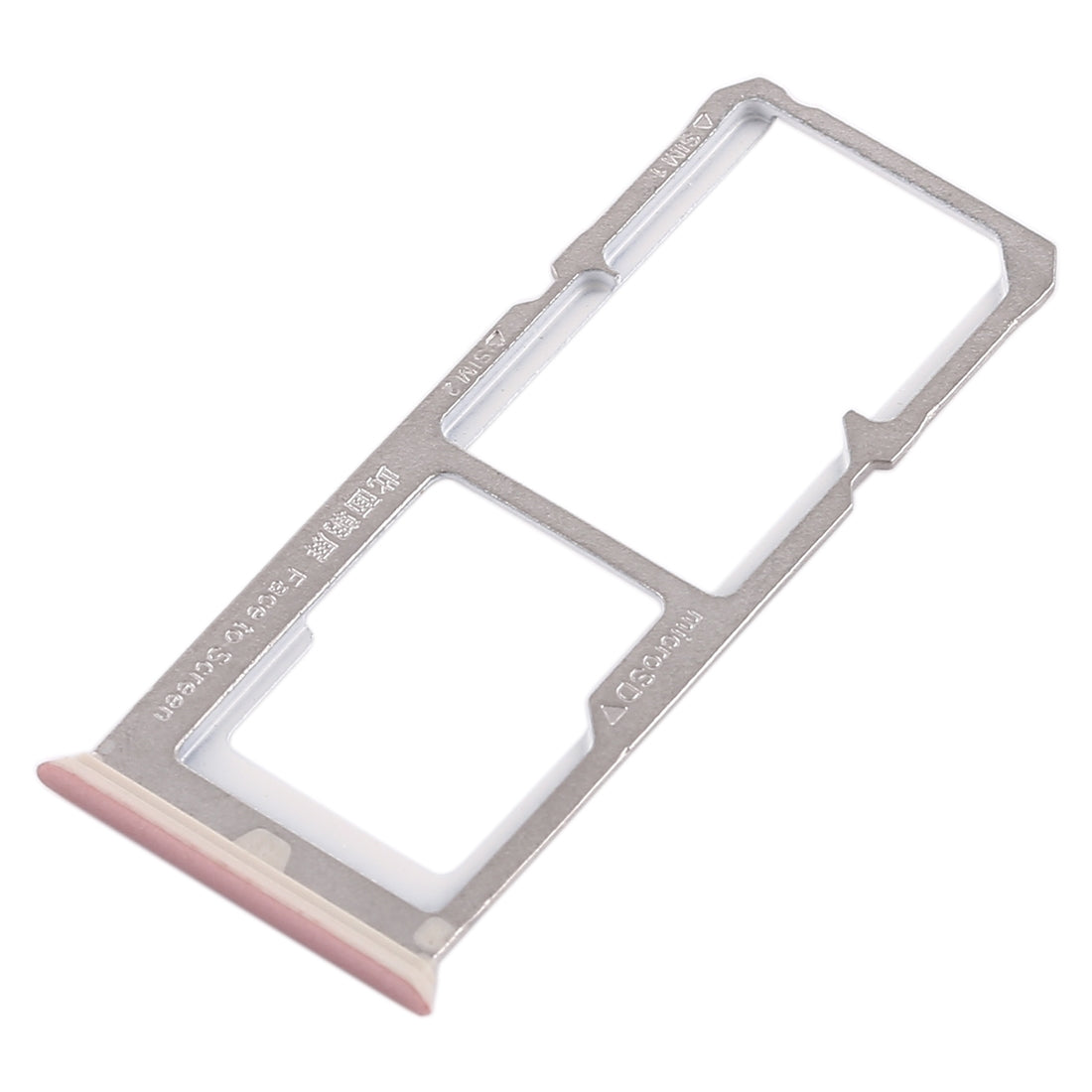 For OPPO A77 2 x SIM Card Tray + Micro SD Card Tray (Rose Gold)