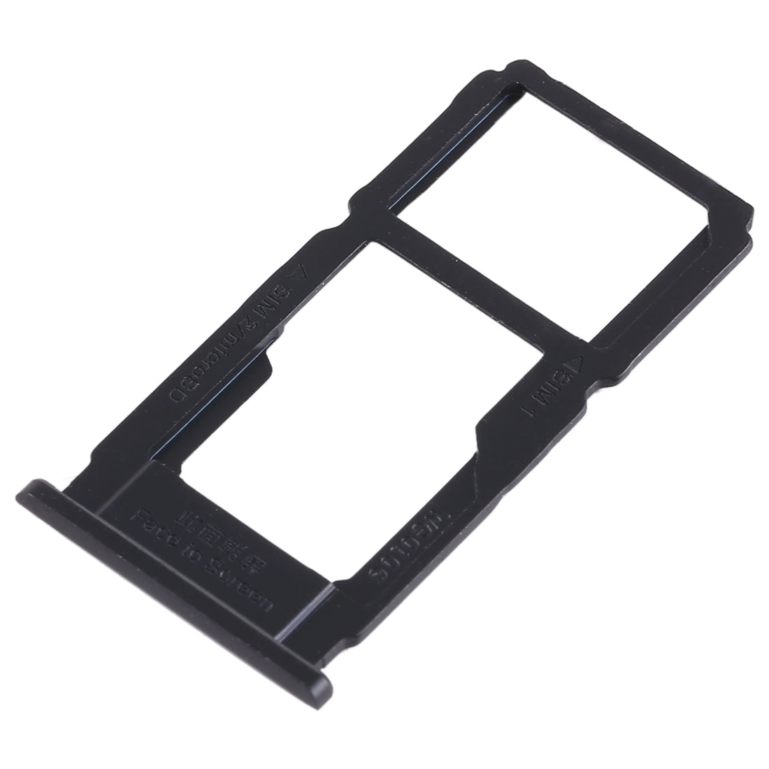 For OPPO R11s Plus SIM Card Tray + SIM Card Tray / Micro SD Card Tray (Black)