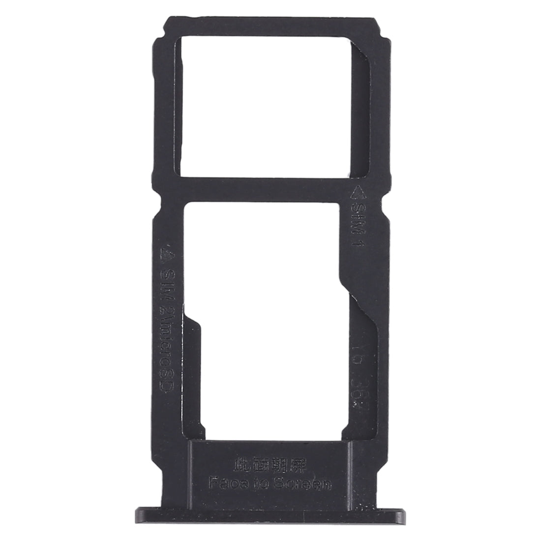 For OPPO R11 SIM Card Tray + SIM Card Tray / Micro SD Card Tray (Black)