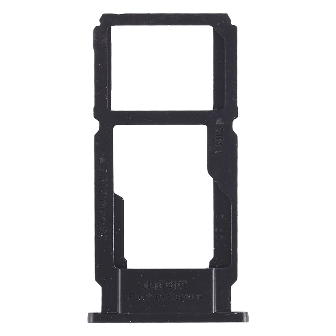 For OPPO R11s SIM Card Tray + SIM Card Tray / Micro SD Card Tray (Black)