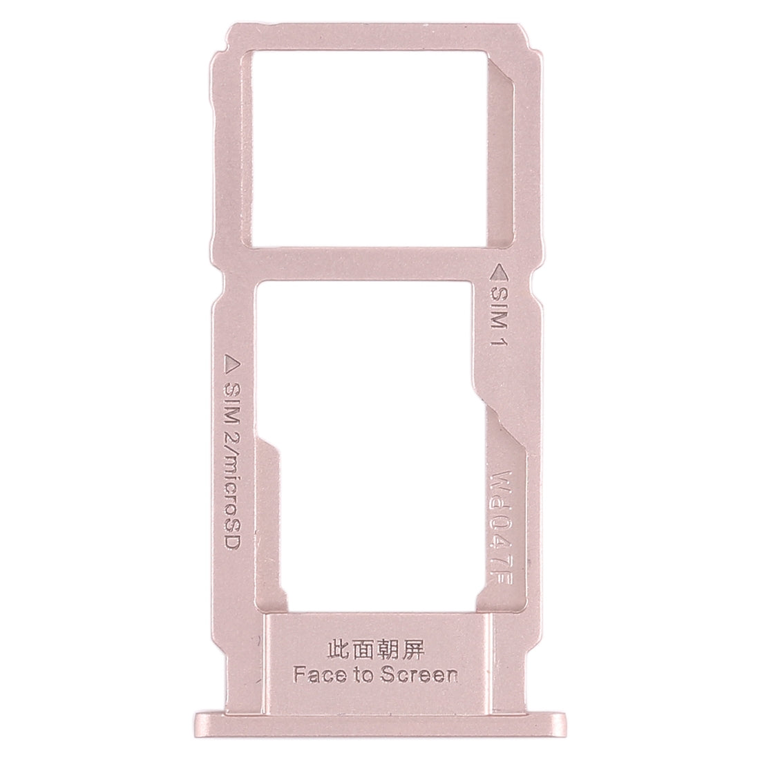 For OPPO R11s SIM Card Tray + SIM Card Tray / Micro SD Card Tray (Rose Gold)