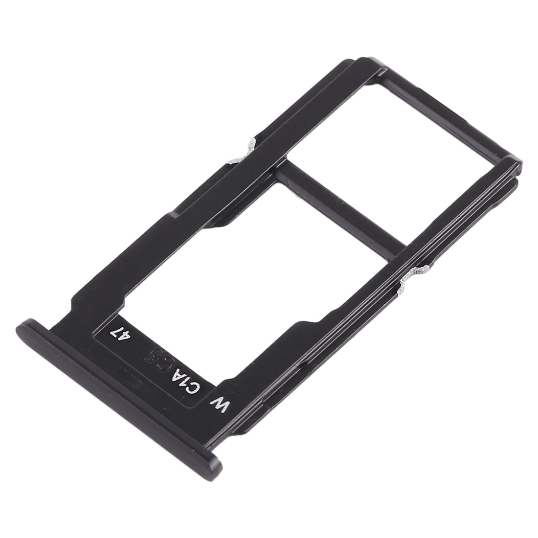 For OPPO R9sk SIM Card Tray + SIM Card Tray / Micro SD Card Tray (Black)