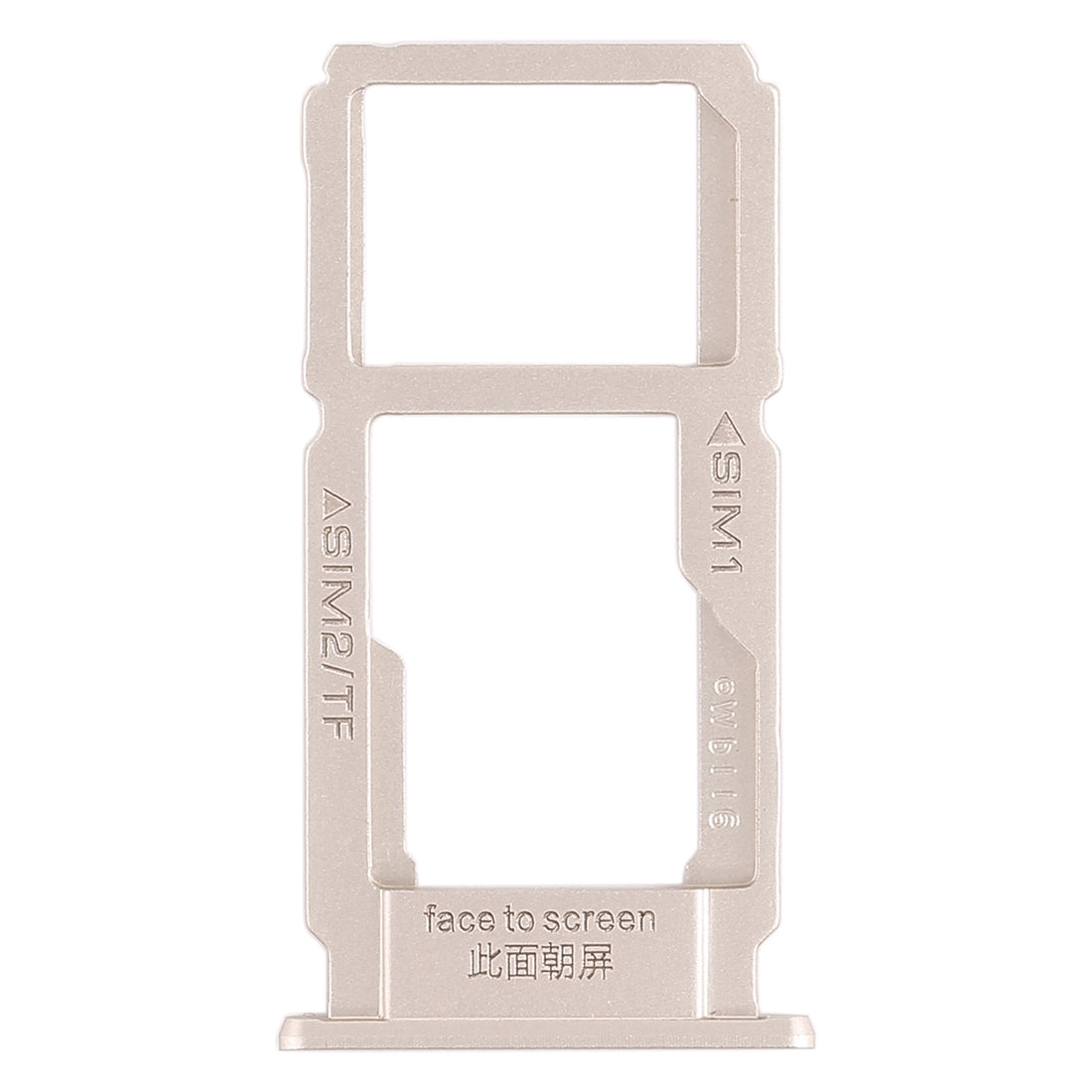 For OPPO R9sk SIM Card Tray + SIM Card Tray / Micro SD Card Tray (Gold)