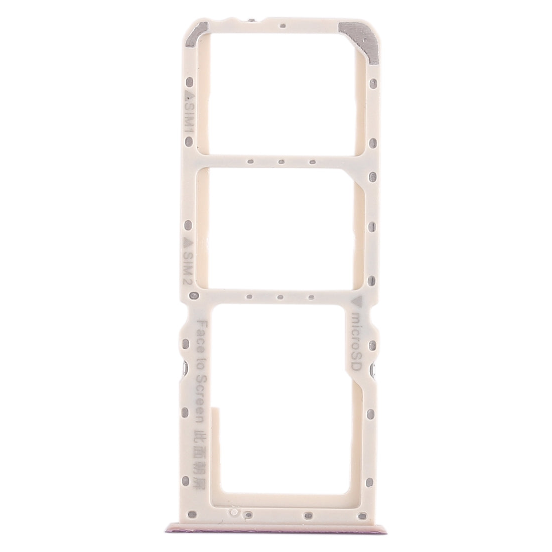 For OPPO A5 / A3s 2 x SIM Card Tray + Micro SD Card Tray (Purple)