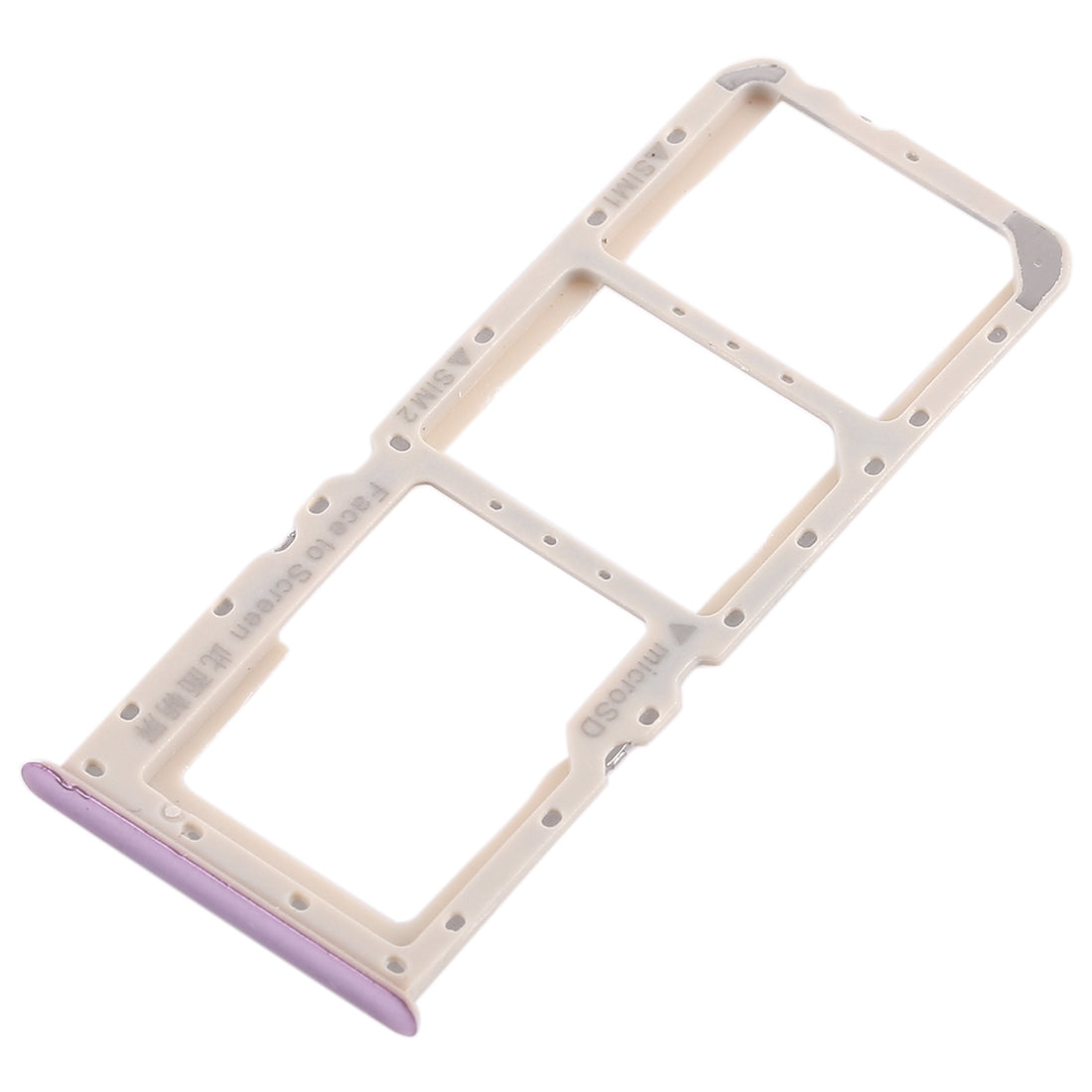 For OPPO A5 / A3s 2 x SIM Card Tray + Micro SD Card Tray (Purple)