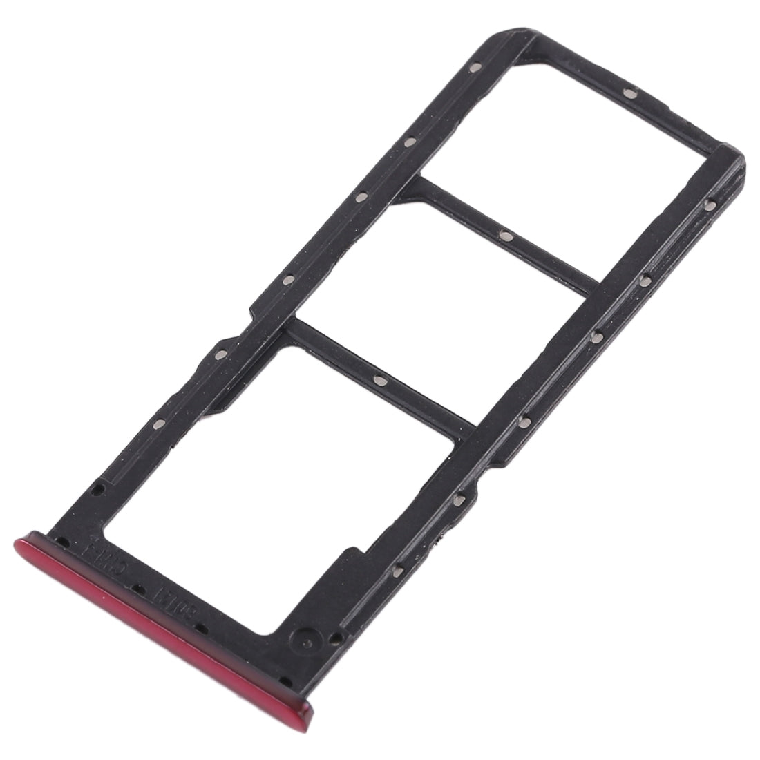 For OPPO A7x / F9 / F9 Pro / Realme 2 Pro 2 x SIM Card Tray + Micro SD Card Tray (Red)