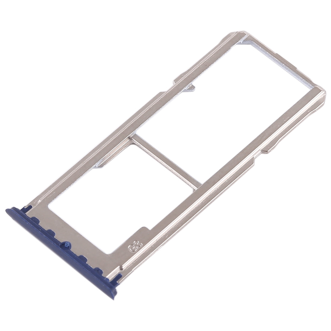 For OPPO A83 2 x SIM Card Tray + Micro SD Card Tray (Blue)