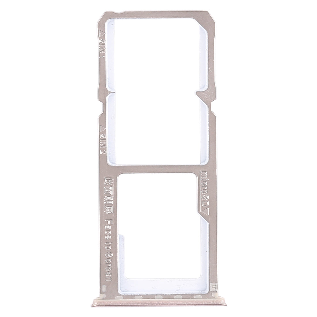 For OPPO A83 2 x SIM Card Tray + Micro SD Card Tray (Rose Gold)