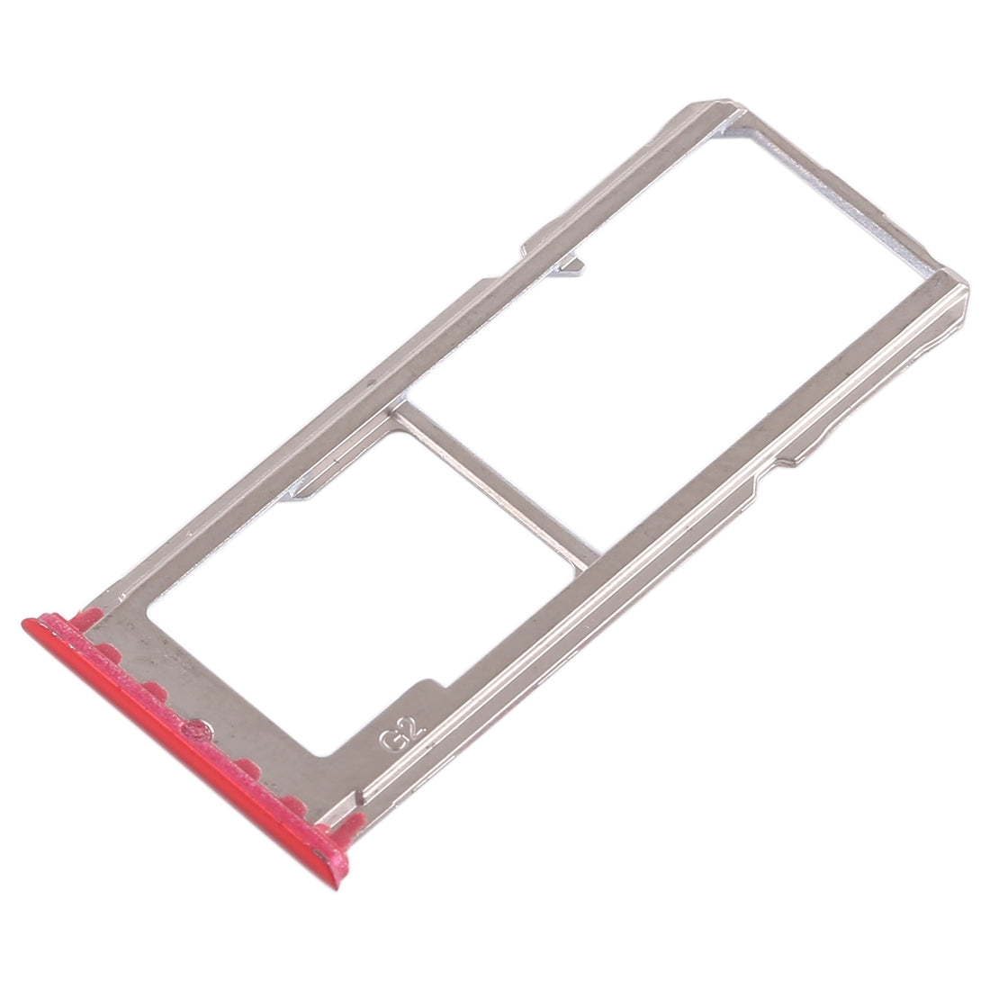 For OPPO A83 2 x SIM Card Tray + Micro SD Card Tray (Red)