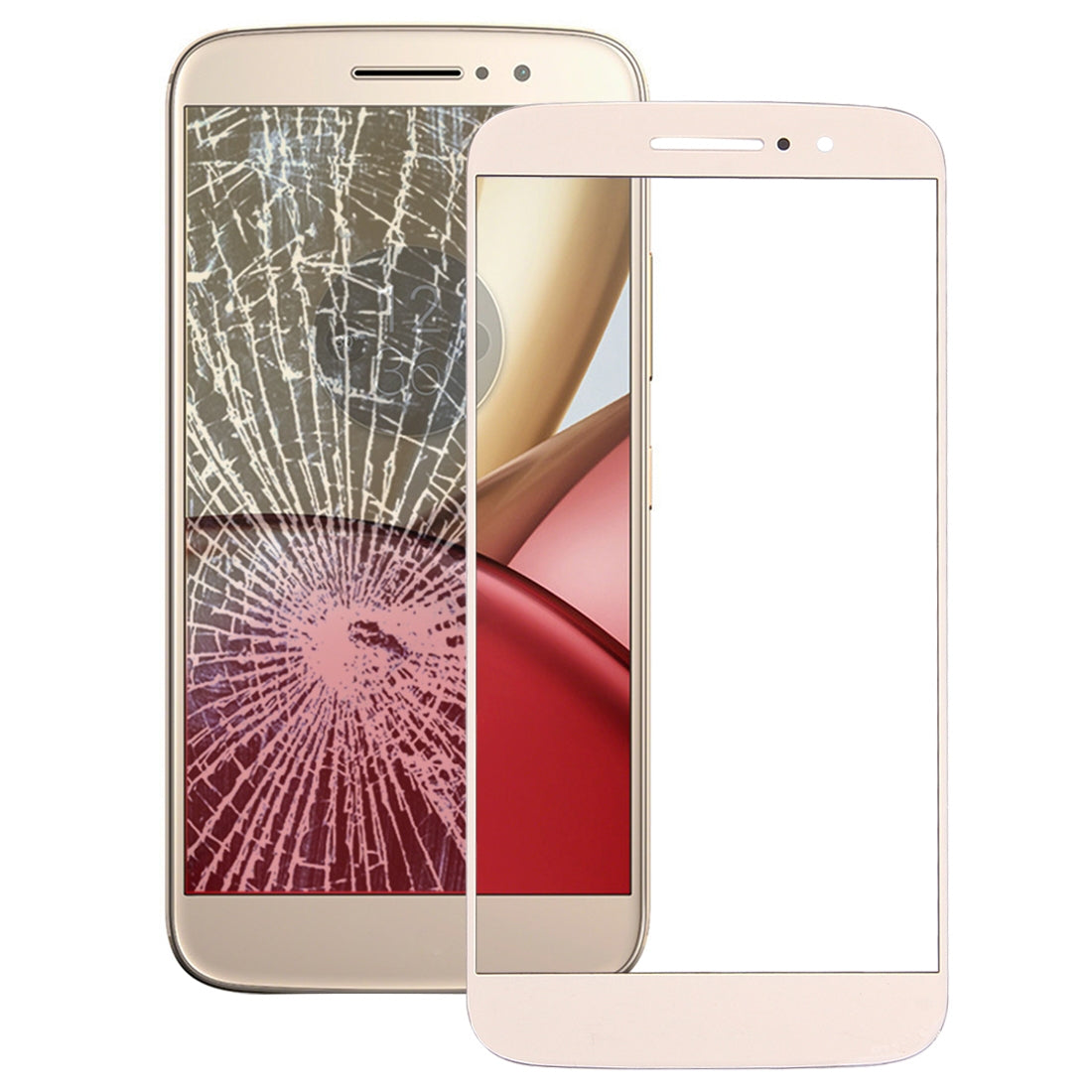 Front Screen Outer Glass Lens for Motorola Moto M / XT1662 (Gold)