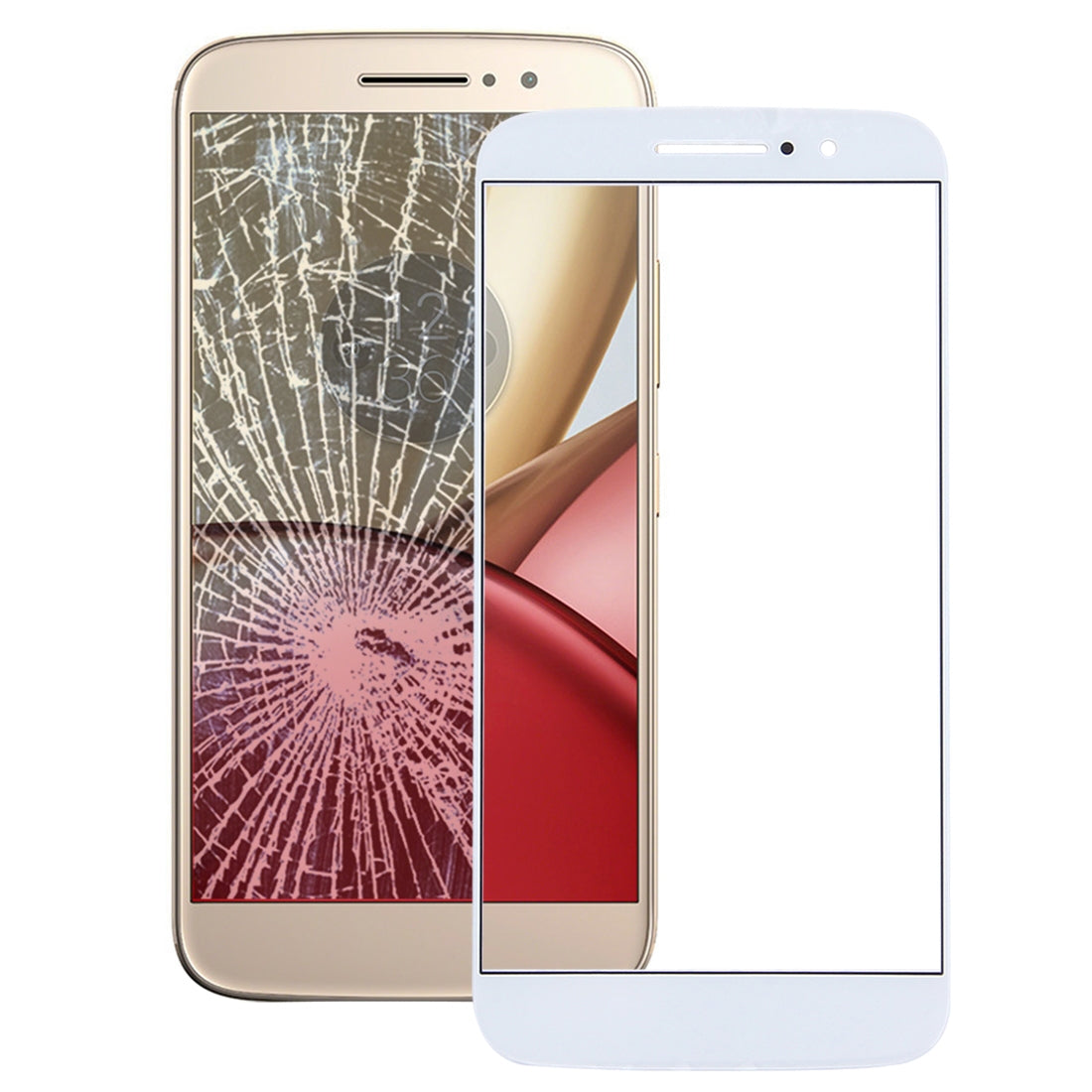 Front Screen Outer Glass Lens for Motorola Moto M / XT1662 (White)